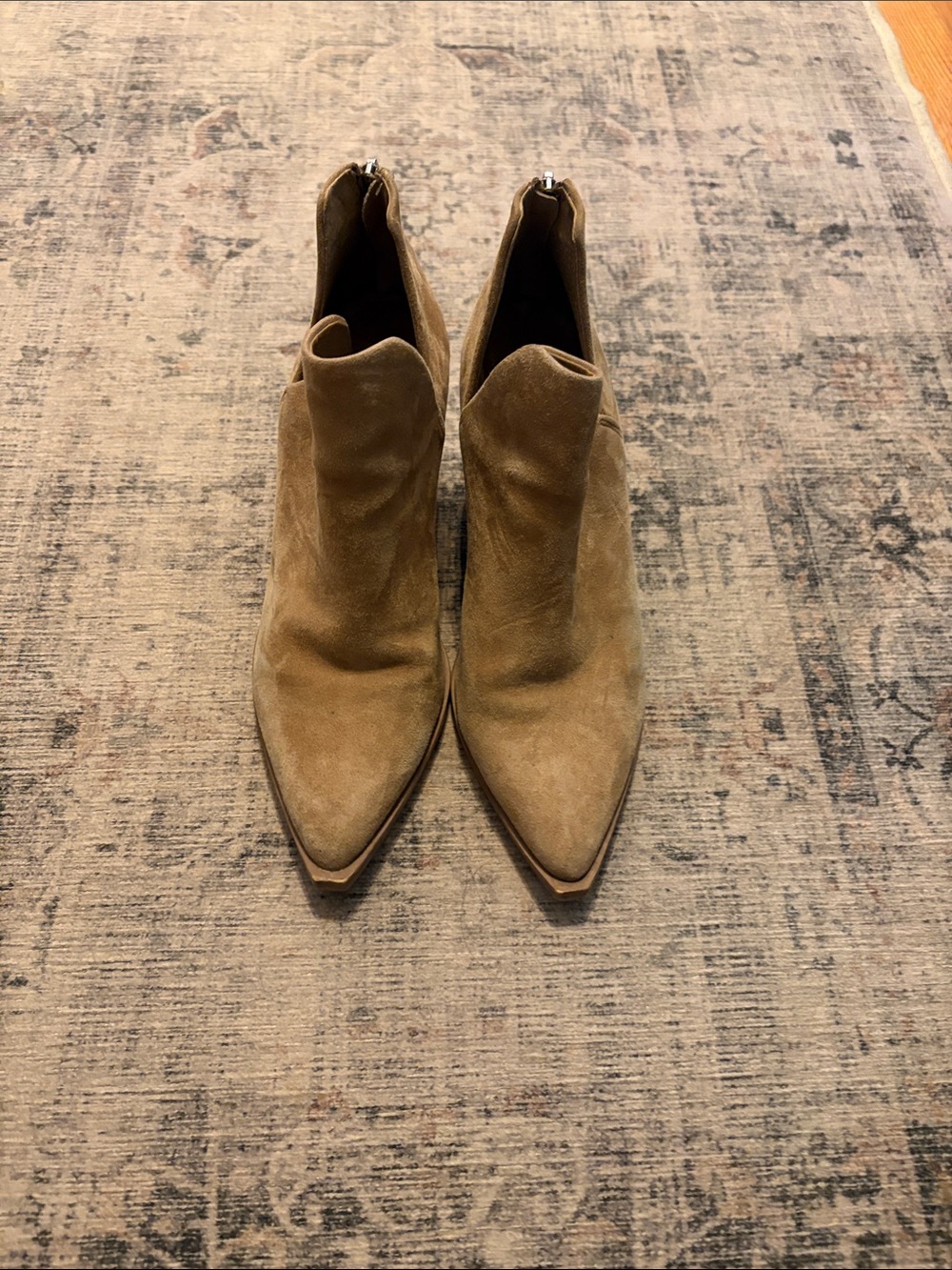 Steve Madden Pointed Toe Suede Ankle Booties - Brown
